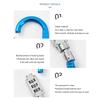 Padlocks for Luggage Aluminum Alloy Locks 3 Dial Digit Resettable Lock Carabiner