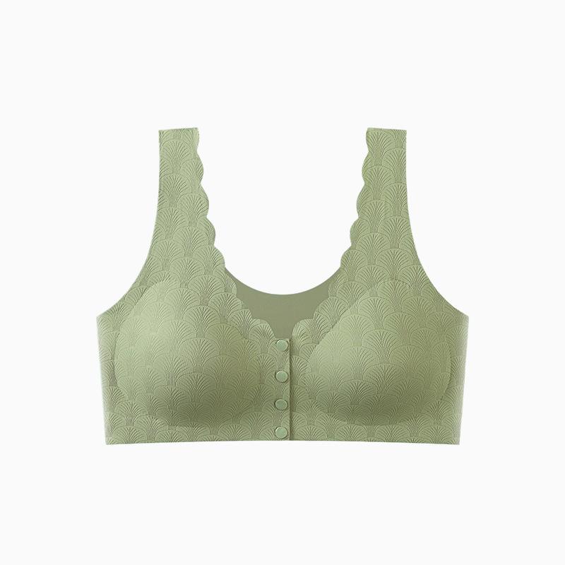 Mom underwear women's bra in the elderly without steel rim vest bra large size sports summer thin