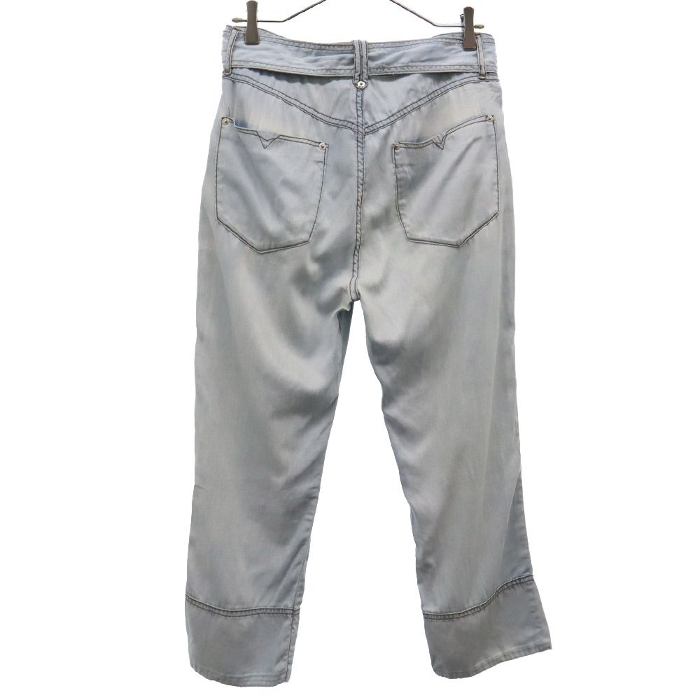 DIESEL Loose Soft Denim pants W25 blue Waist ribbon Women Used