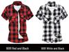 2026 Men's Plaid Casual Short Sleeve Shirt with Double Pockets - Summer Fashion, Large Size
