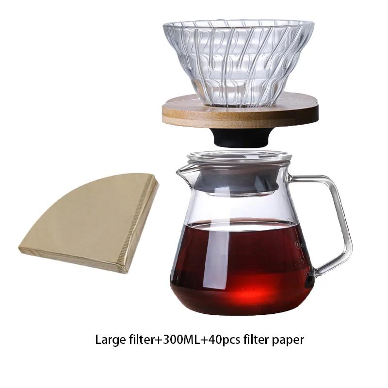 Strawberry V90 Filter With Handle Glass Dripper For Coffee  Set Can Be Used With Various Coffee Pots Reusable Filter