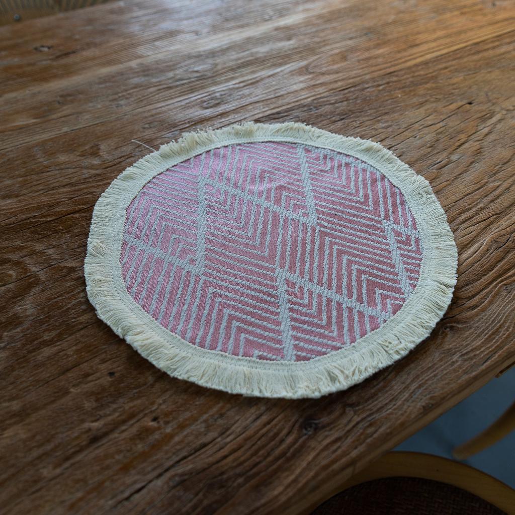 Insulation Coaster Woven Round Retro Insulation Mat Storage Mat Home Decoration Dining Table Cloth Placemat