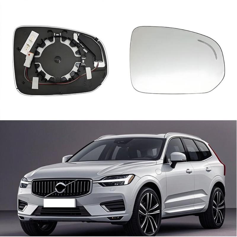 Car Wide Angle For Volvo XC60 V90 Side Mirror Blind Spot Monitoring Lens Replacement Rearview Warning Turn Signal