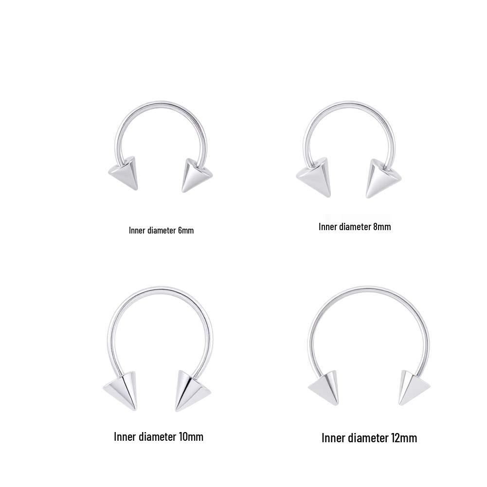 Trendy Hip Hop Titanium Steel Horseshoe Lip & Ear Piercing Stud