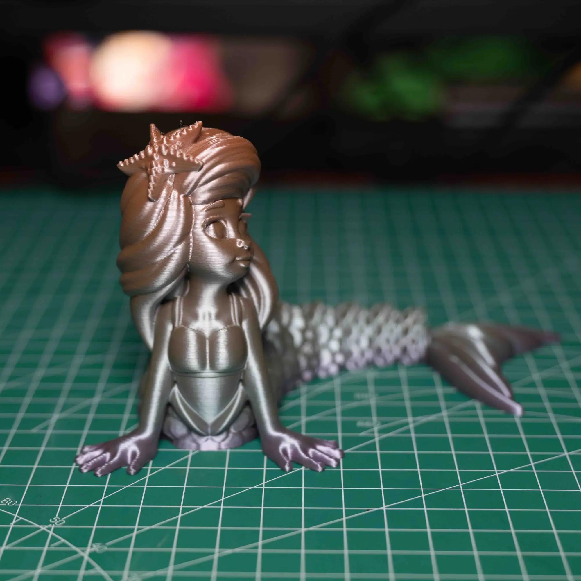 

3D-печатная модель русалки с подвижным соединением для украшения домашнего аквариума, настольного украшения, небольшой акваскейп-модели, подарки