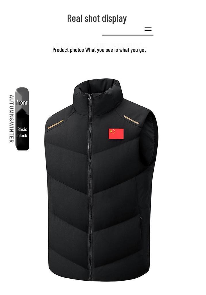 Unisex Wushu Coach Vest: Warm Sleeveless Sportswear for Autumn/Winter