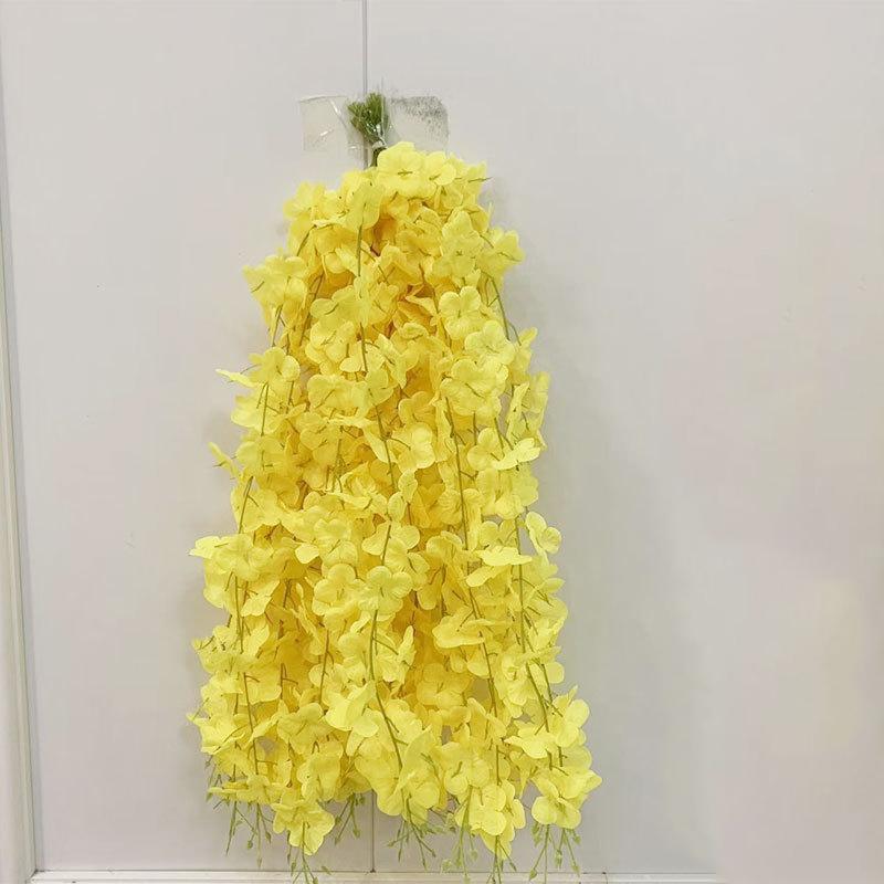 100CM Violet Artificial Flower Party Decoration Simulation Valentine S Day Wedding Wall Hanging Basket Flower Orchid Fake Flower