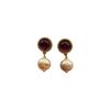 Vintage Classic Purple Gemstone Pearl Stud Earrings, Earrings, High-End Sense Of Elegance And Softness, High-End Atmospheric Earrings