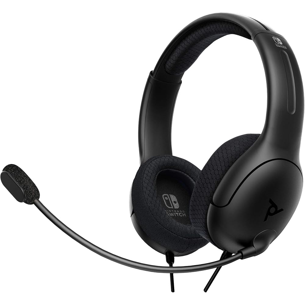 PDP Gaming LVL40 Stereo Headset with Microphone for Nintendo Switch - Compatible with PC, iPad, Mac, and Laptops - Noise-Canceling Microphone, Lightwe