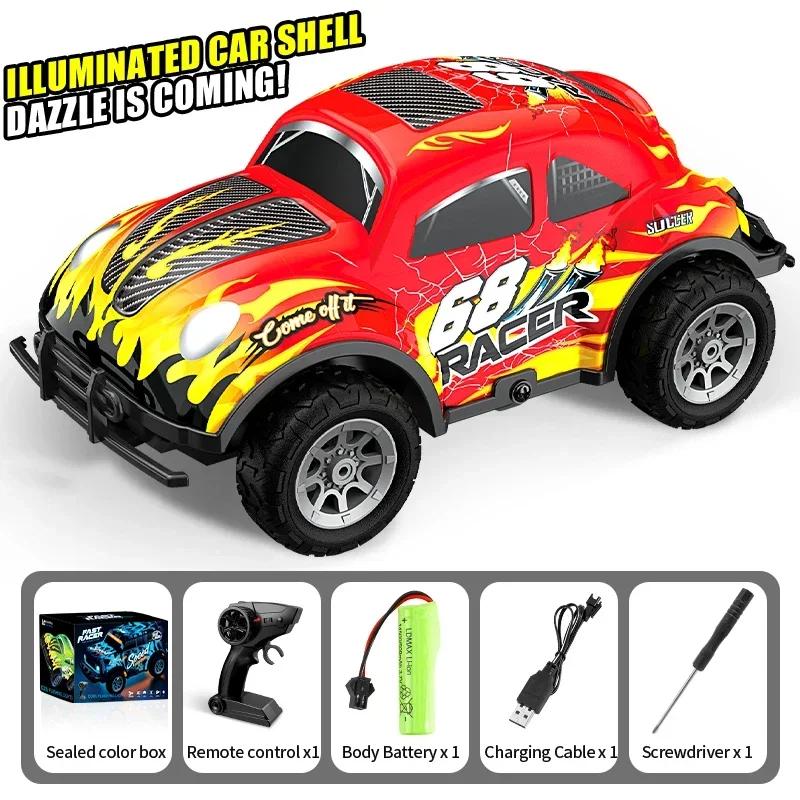 

2.4G Rc Sports Pickup Drift Car Lights Remote Control High Speed Climbing Off-Road Pvc Racing Vehicle Kids Toys Young Boys Christmas