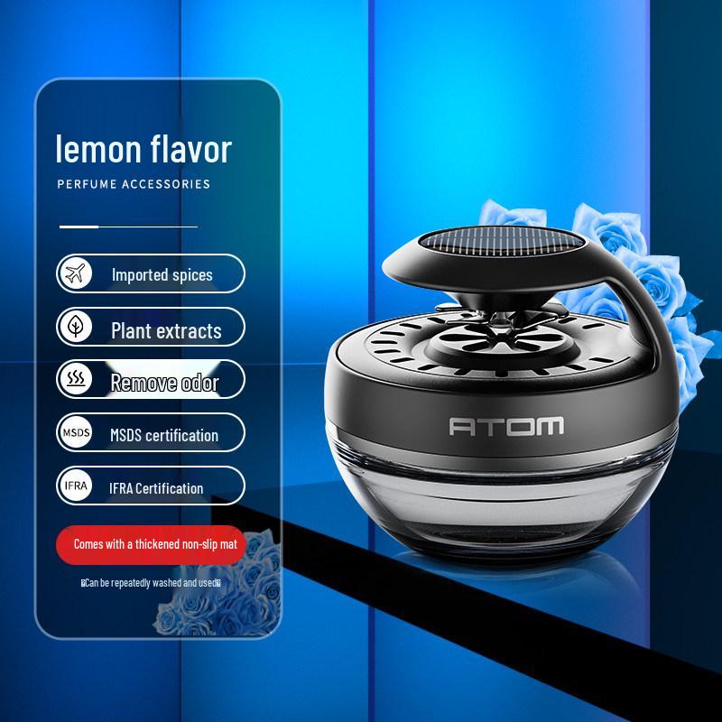 Solar-Powered Car Aroma Diffuser: Long-Lasting Fragrance & Interior Decoration.