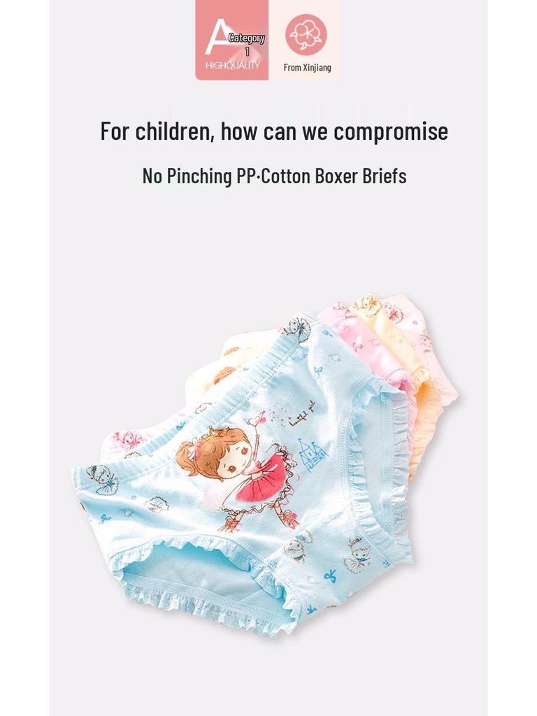 Girls' A-Class Cotton Summer Panties - Toddler To Big Kid Boxer Briefs