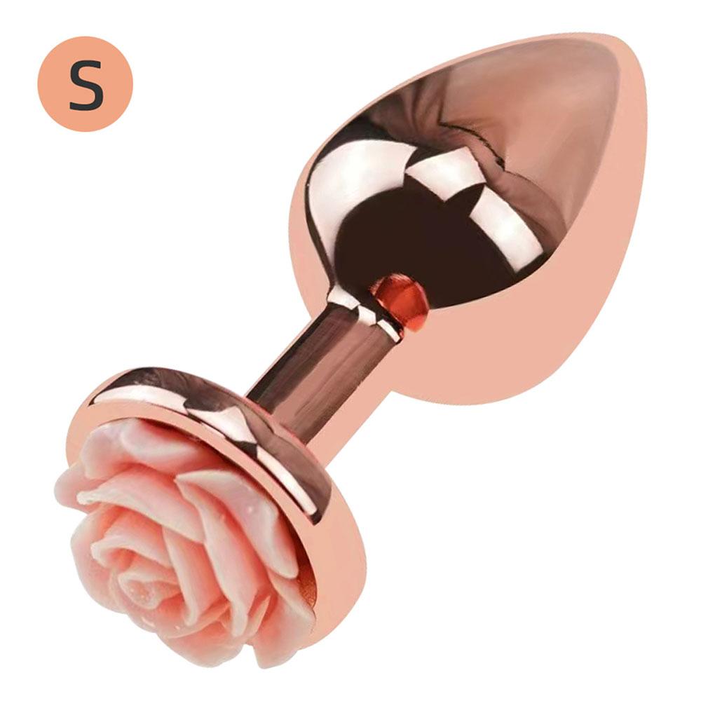 3Pcs Anal Plug Buttplug Rose Shape Anal Sex Toys for Men Women Beginners Advanced Users Sex Toy for Vagina Training But Plug