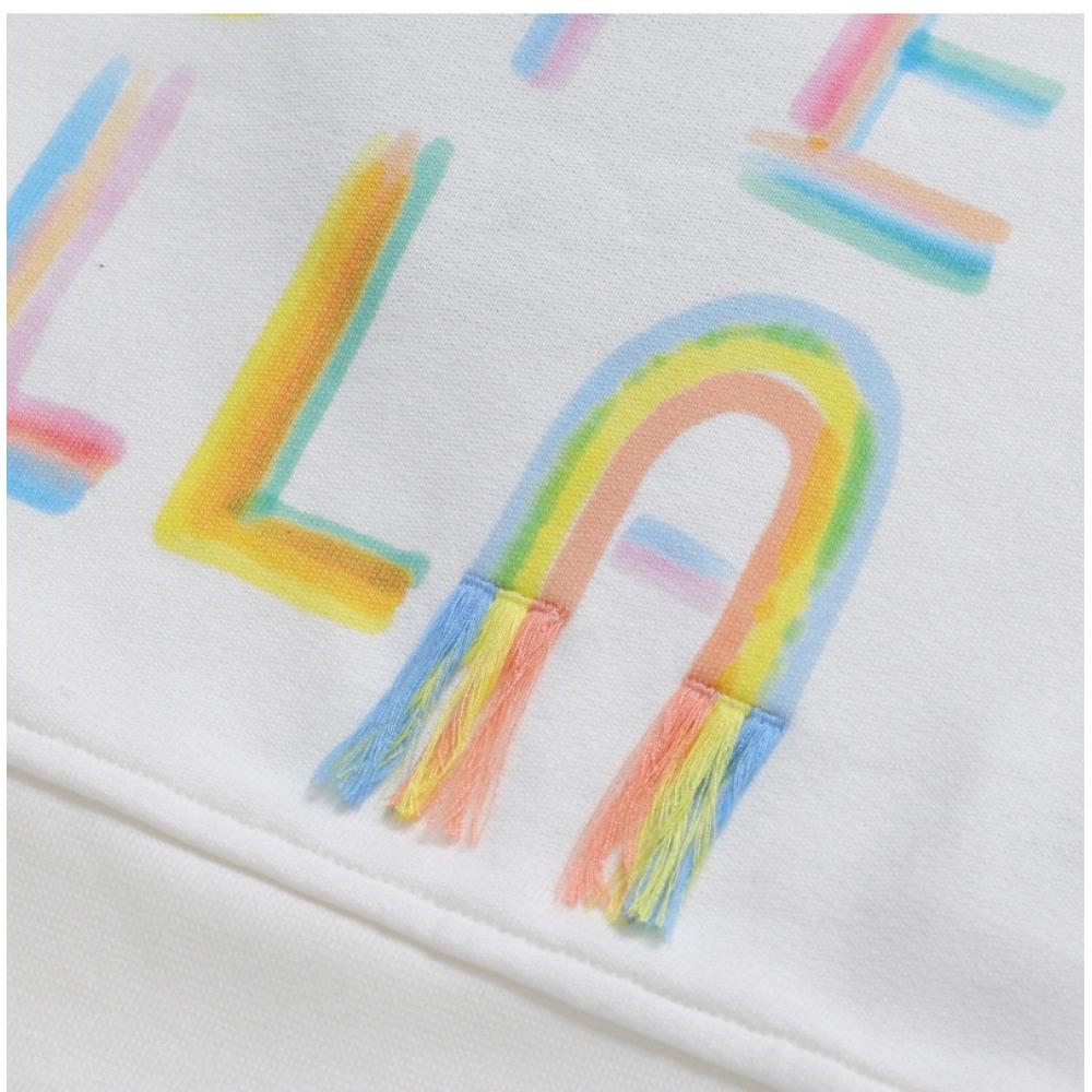Stella McCartney Tt4a40 Z0447 101 Regenbogen-Logo-Print Kinder-Sweatshirt