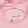 925 Sterling Silver Fashion Jewelry Adjustable Teardrop-Shaped Bangle Wedding Gift