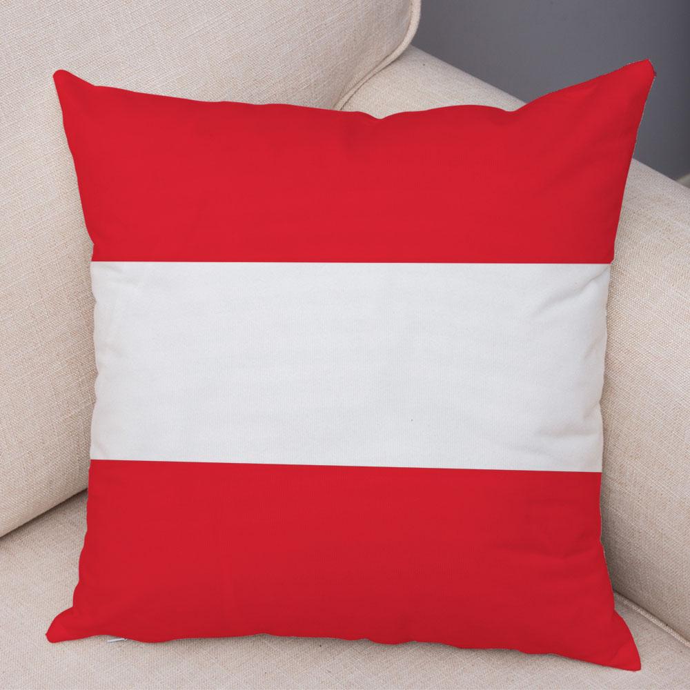 Style National Flag Cushion Cover for Sofa Home Car Decor Geometric Print Pillowcase Super Soft Plush Pillow Case Xcm
