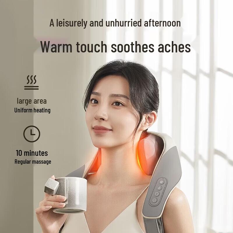 AUX Heated Neck & Shoulder Massager Shawl CN plug (adapter included)