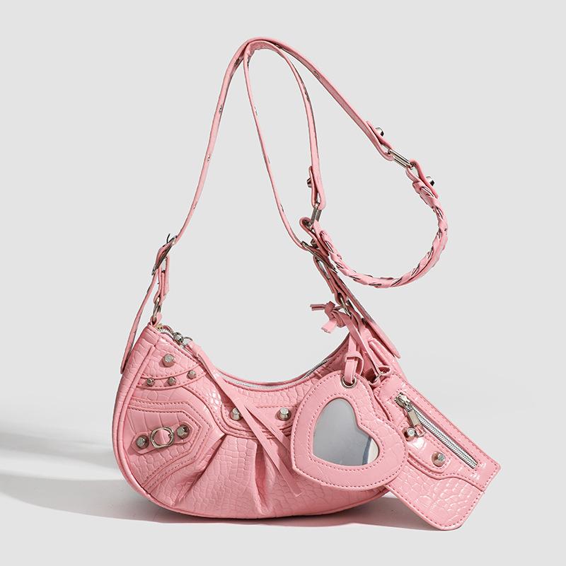 This Trendy and Cool, Spicy Girl Style Rivet Underarm Bag Is A Versatile Shoulder Bag