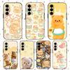 Brand B-Butter Bear Cartoon Phone Case For Samsung Galaxy S26 S25 S24 S23 S22 S21 Plus Ultra Note20 Soft Black