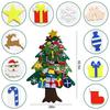 DIY Felt Christmas Tree Snowman Set Christmas Party Supplies with 30pcs Decoration for Children Gift