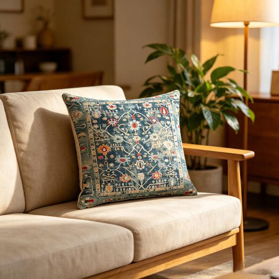 Boho Throw Pillow Covers, 18 x 18 Inch Bohemia Ethnic Style Cushion Case, Decorative Pillowcase for Sofa Couch