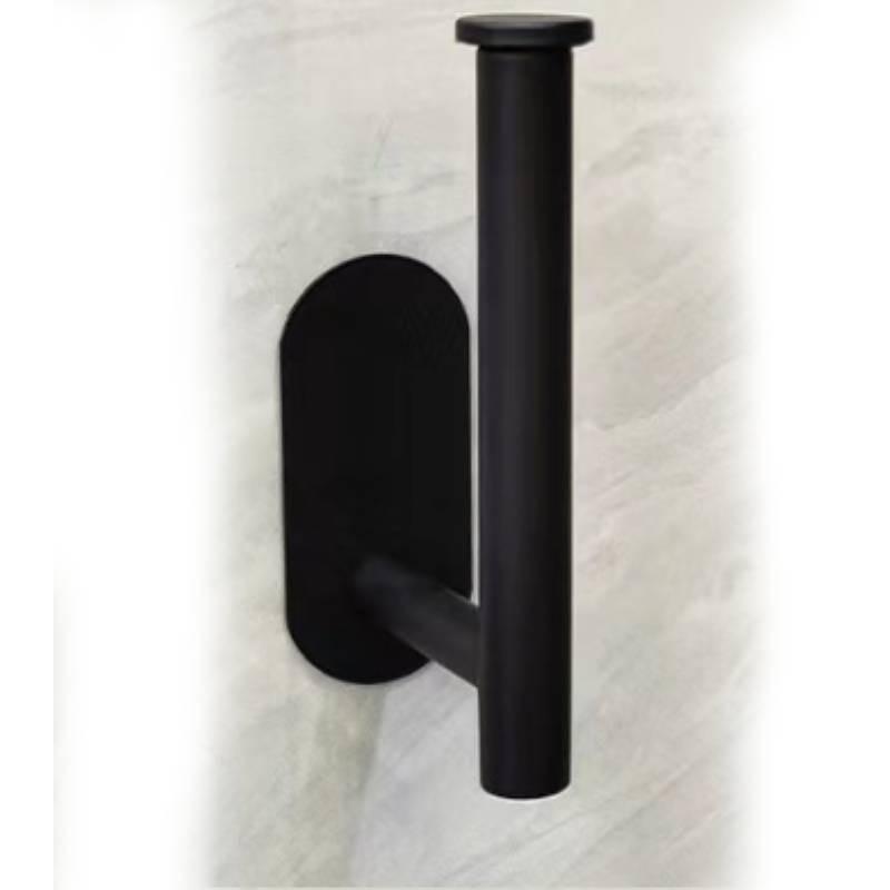 Sleek Brushed Stainless Steel Paper Towel Holder Oval Base No-drill Design For Modern Bathrooms