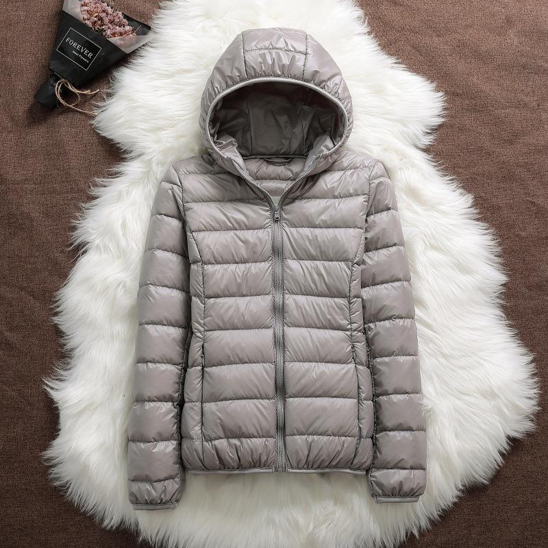Down Jacket Women Coat Autumn Winter Jackets for Warm Quilted Parka Ladies and Light  Female Ultralight Hooded