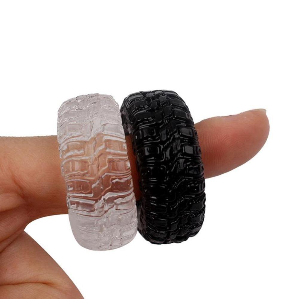 Two Pack Silicone Black Clear Delay Orgasm Men Sex Toys Set  Rings