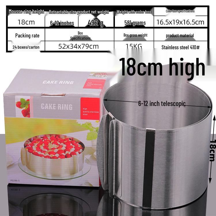 Stainless Steel Mousse & Cookie Cutter Set - Round Cake, Chocolate, DIY Baking Tool