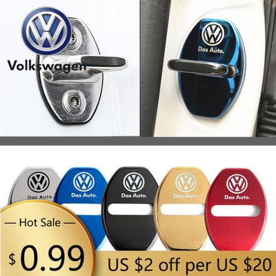 For VOLKSWAGEN VW Car Door Lock Protective Cover For Volkswagen GOLF 5 Tiguan Polo Golf 6 Golf 7 Jetta  Accossories Car Styling
