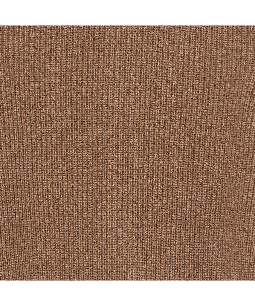IOLO Merino Wool Knit Fur Jacket_Camel