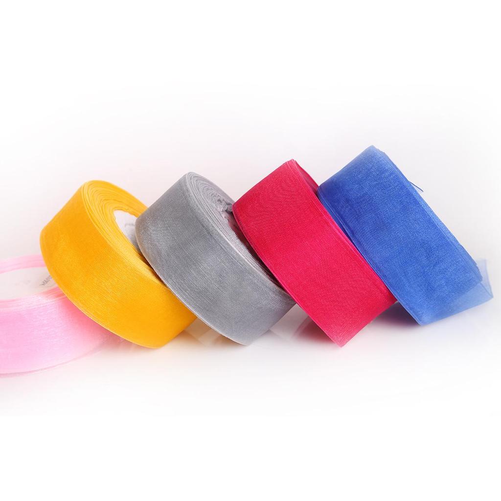 50 Yards Roll Organza Fabric Ribbon, 38mm for Gift Wrapping Party Wedding Decoration DIY