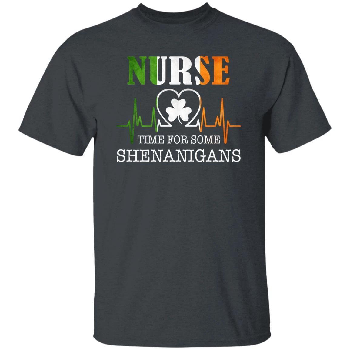 Nurse Time For Some Shenanigans St Patrick Day Unisex t-shirt 4XL 5XL 6XL Irish S