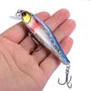 5 Stück Angelköder 3D-Druck Hartköder Crankbaits Sinkender Wobbler Drillingshaken Angelköder