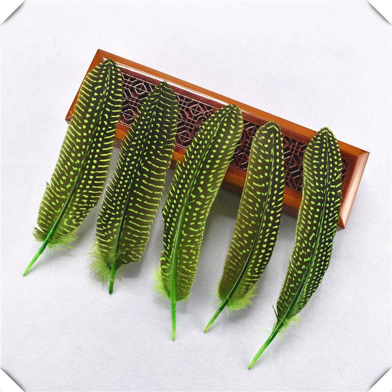10pcs Wing Pheasant Feathers Spotted Guinea Fowl Plumas Diy Feathers for Jewelry Making Wedding Decoration Plumes Crafts 17-22cm