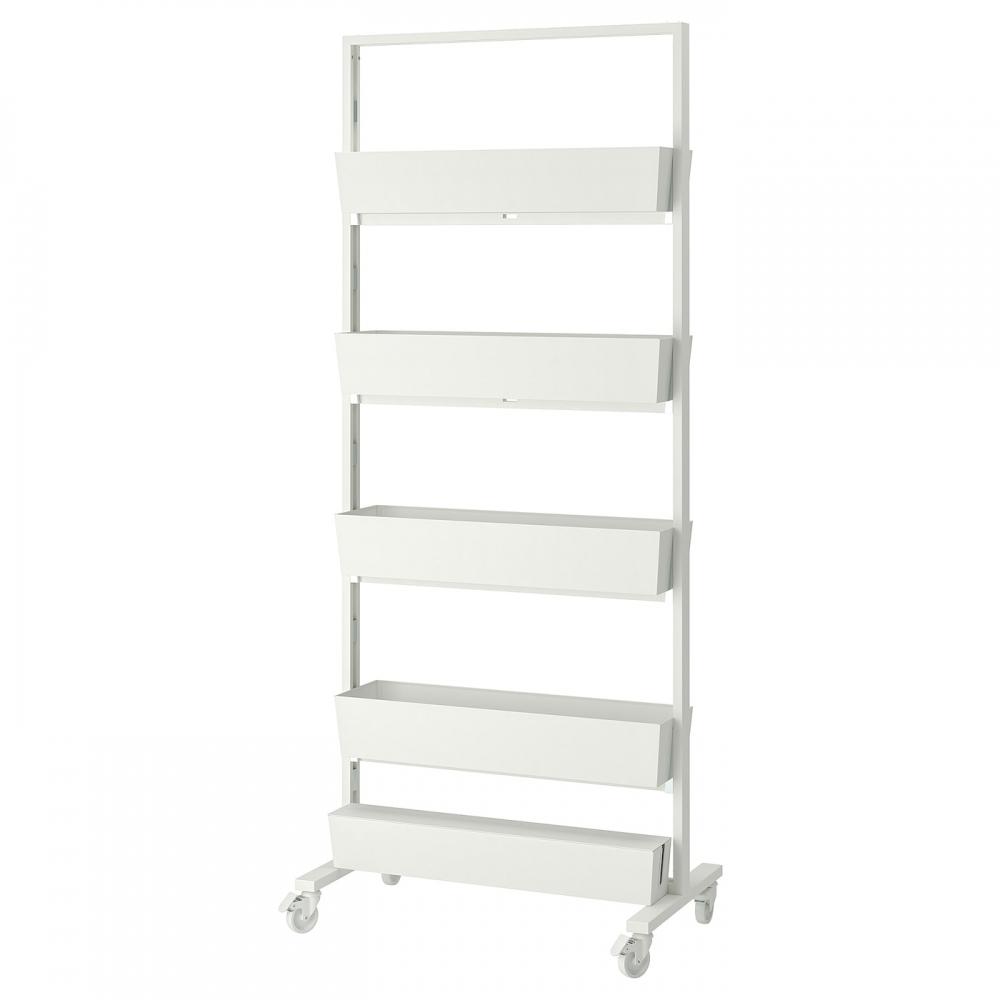 

IKEA MITTZON MITZON Контейнер на раме+колесах Проволочный органайзер Белый 85x205 см