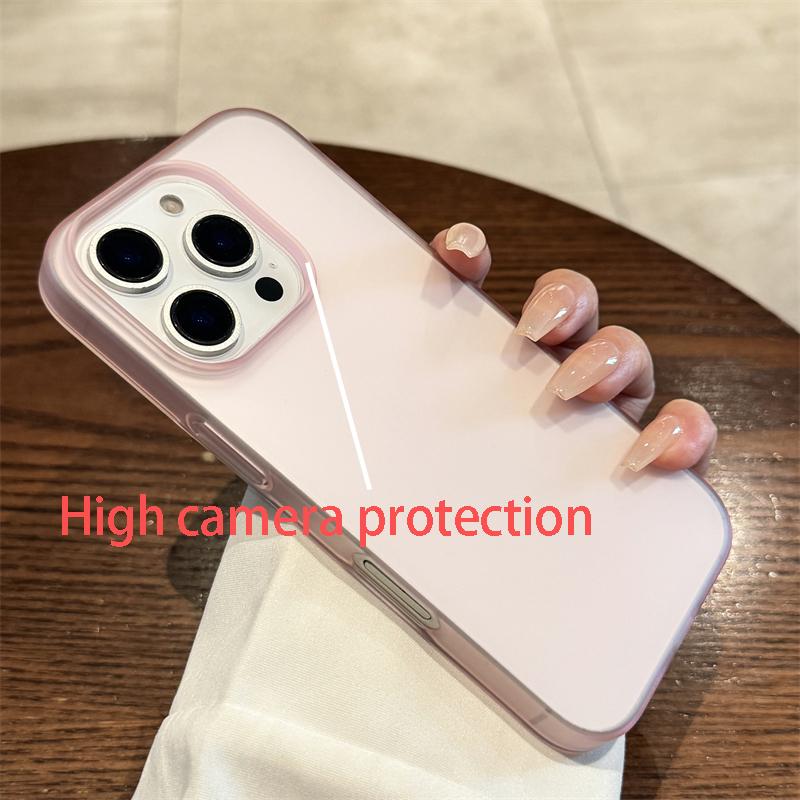 Weiche, matte Candy-transparente Handyhülle für iPhone 16 15 14 Pro Max Plus 13 12 11 XR XS XsMax 8 Stoßfeste Silikon-Stoßstangenabdeckung