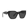 Prada Avant-Garde Comfortable Logo Side Letter Irregular Shape Sunglasses Unisex Sunglasses Black PR19ZS1AB5S0
