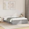 VidaXL Bed Frames Sonoma Grey 140x200 Cm Engineered Wood, Bedroom Furniture, Double Bed, Slatted Base, Bed, Frame 3295658