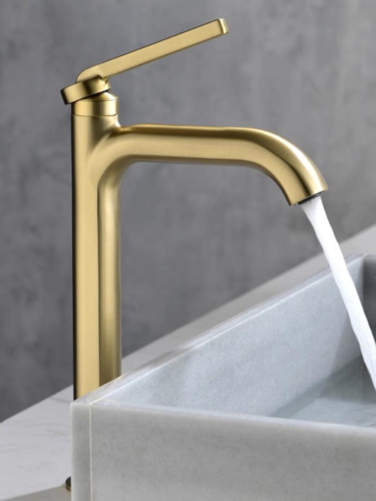 Tuqiu New Basin Faucet Black Chrome Basin Faucet Cold And Hot Brass Mixer Sink Tap Single Lever Deck Mounted Water Tap