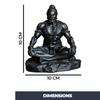 Lord Hanuman Idol for Car Dashboard, Home, Office Desk – Hanuman Murti for Peace, Positivity, Good Luck, Success, and Prosperity – Black Matte Finish