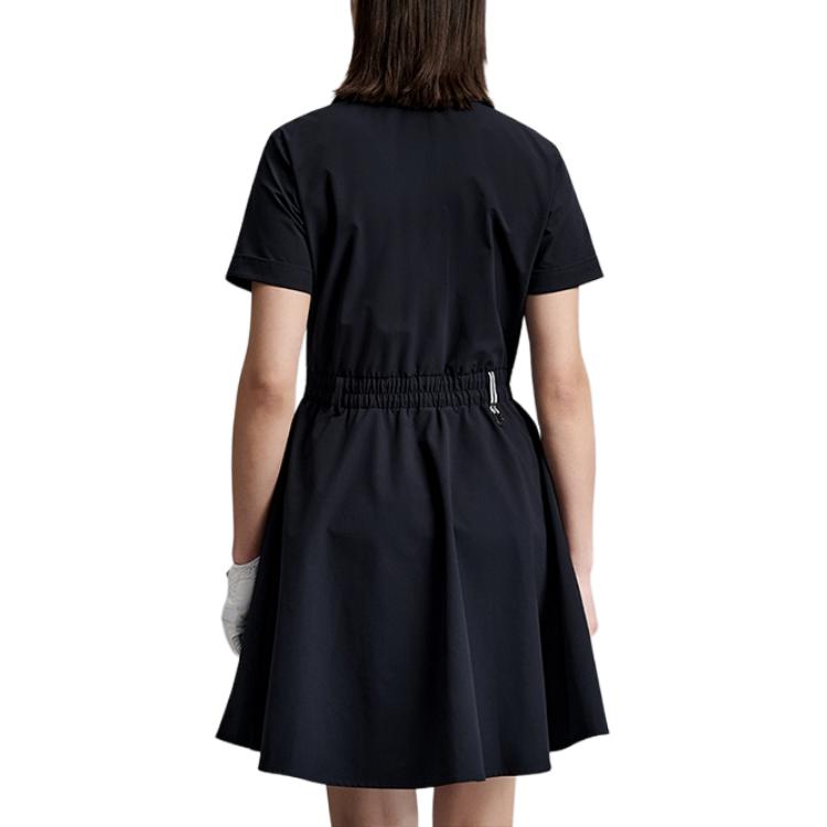 Fila Golf Series Solid Color Polo Comfortable Short Sleeve Dress Two Piece Set Women Dresses A11W625306F-NV