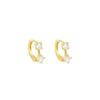 Korean Style Sparkling Zircon Sterling Silver Ear Cuffs