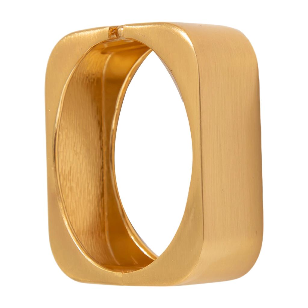 High Polish Geometric Bangle Bracelet Wide Square Cuff Jewelry Simple Square Wide Cuff Bangle For Women Comfort Fit