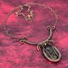 Chiastolite necklace copper wire wrapped gemstone necklace adjustable chain necklace handmade jewelry birthstone necklace anniversary gifts