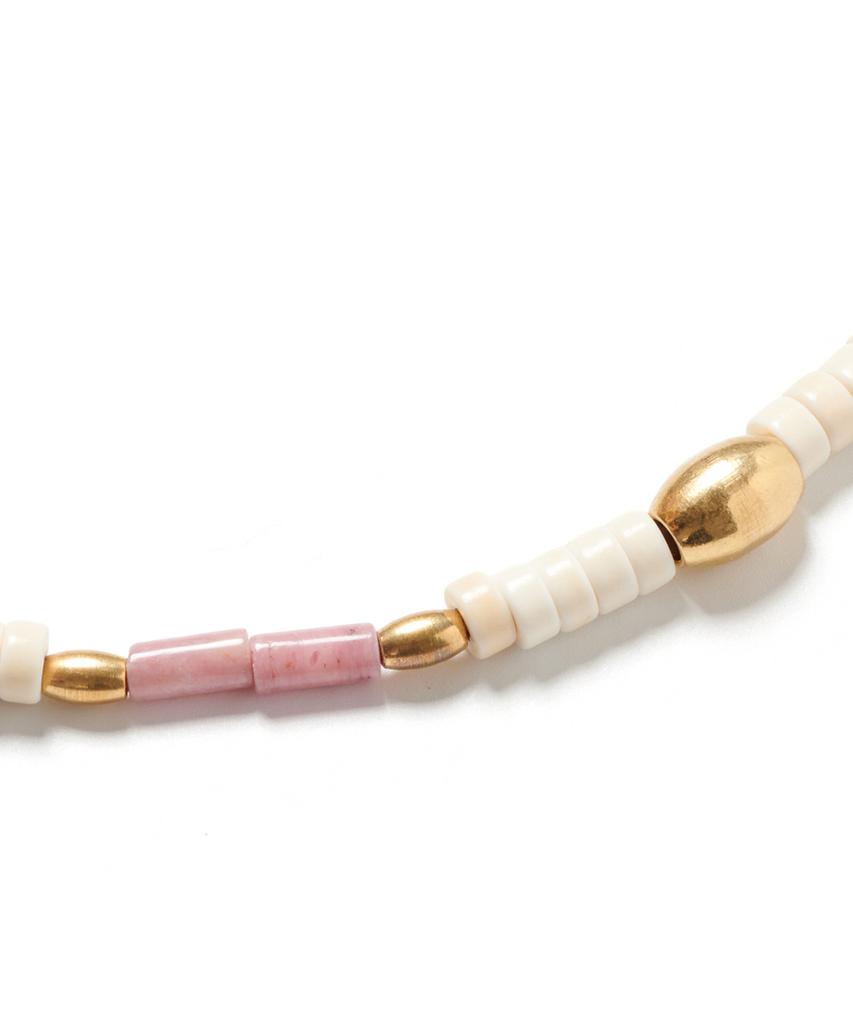 Polalita Pastel Pink Tube Necklace (Plt-Nl-010_Pk)