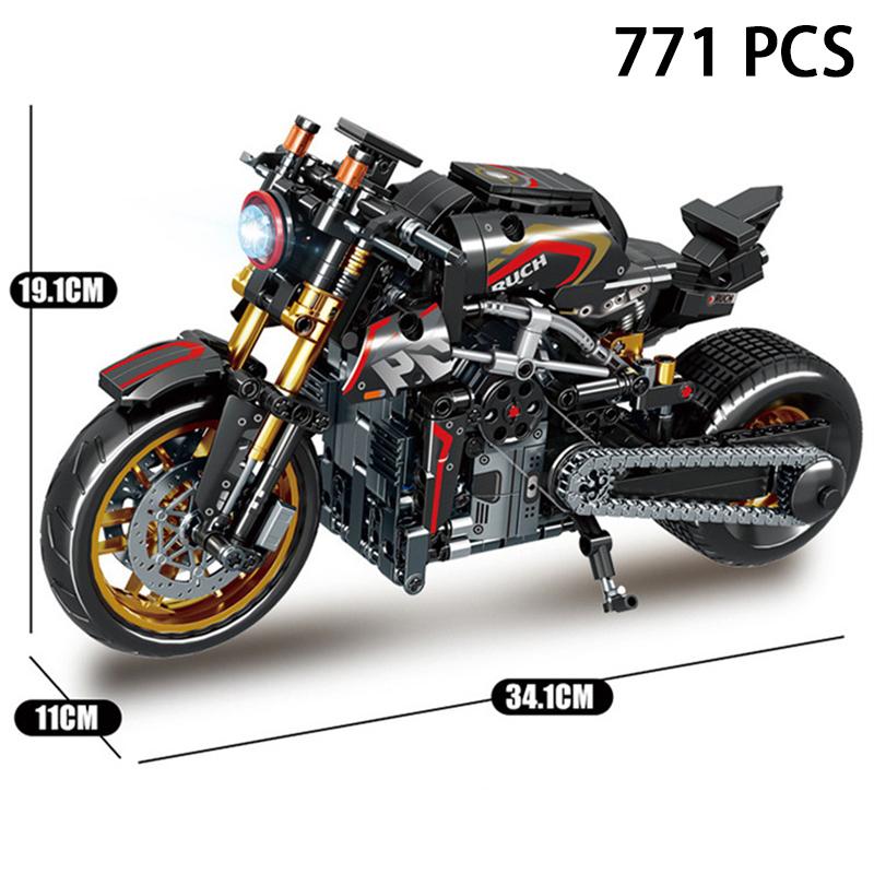 Speed Champions GP Tournament Motorcycles Model Building Blocks Classical Modern Moto Dirt Bike Racing Sets Kids Toys Gifts