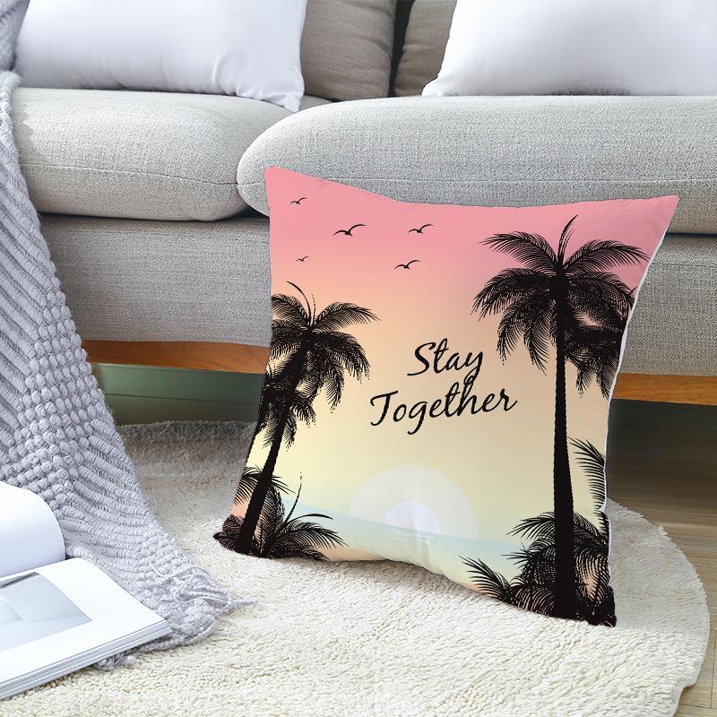 Ins Homewares Dusk Trees Sofa Car Pillow Cover Office Cushion Cover