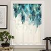 Feather Sheer Curtains for Kids Bedroom Living Room Voile Window Curtains Tulle Drapes