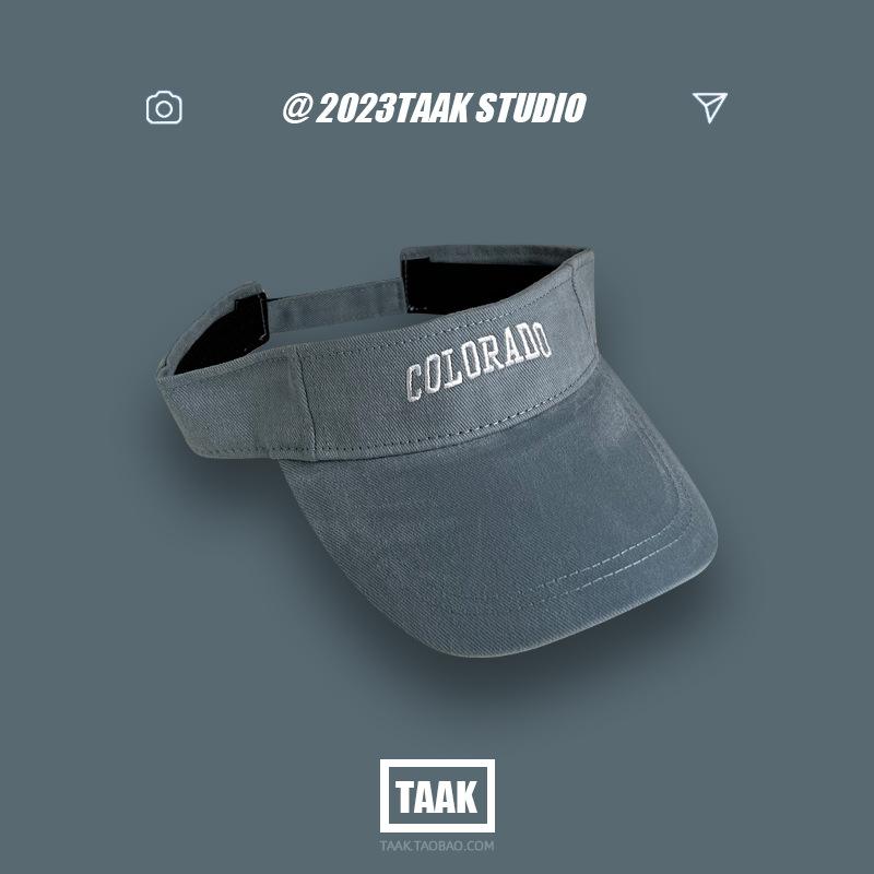 

Tide Brand Letter пустий циліндр жіноча літня версія для спорту на відкритому повітрі універсальний сонцезахисний навіс для батьків і дітей кепка з хвостиком для чоловіків Children 47-53cm синьо сірого кольору